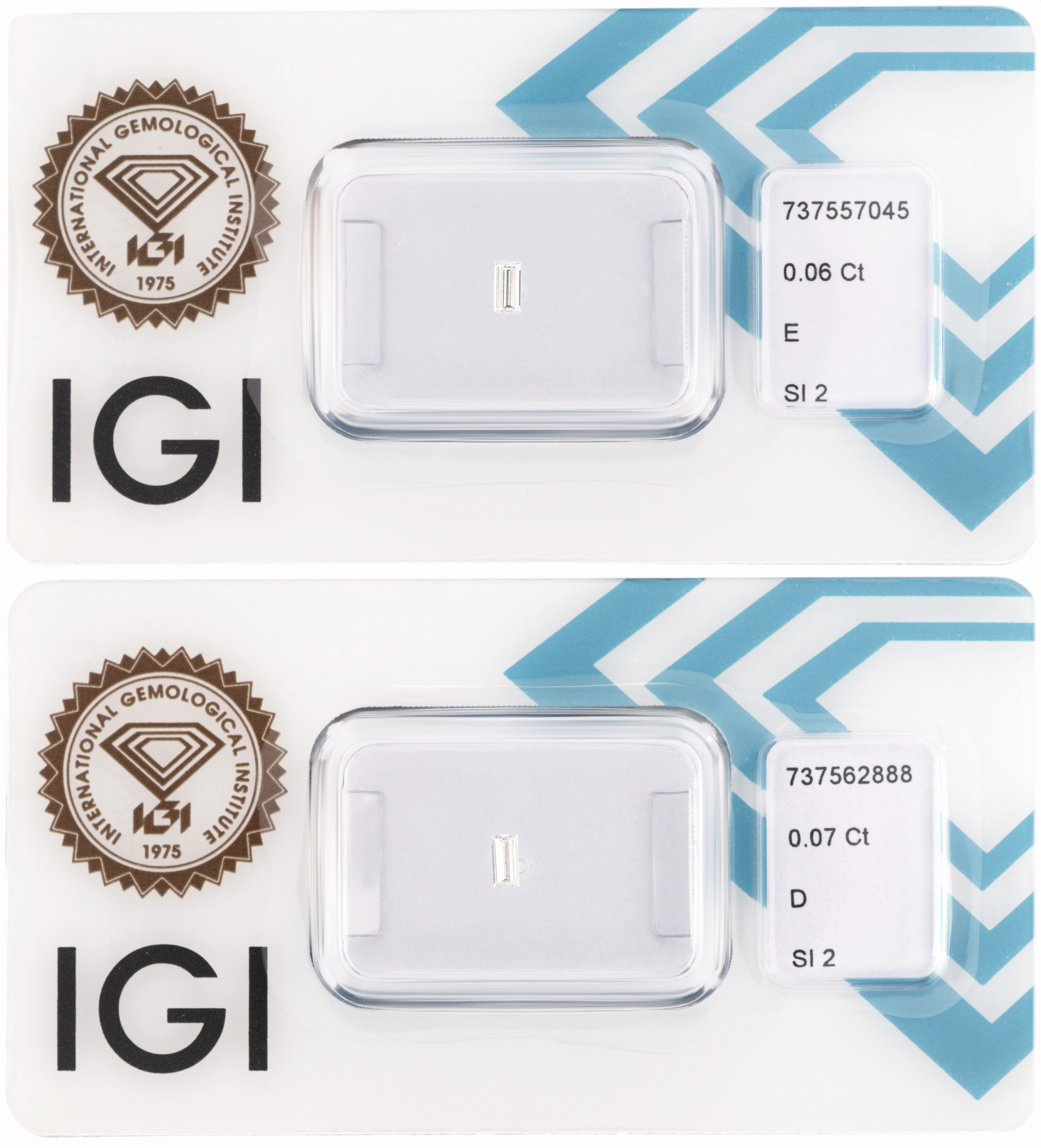 Image 27109156 - Lot 2 lose Diamanten, 1 x 0.07 ct hochfeines Weiß (D)/si2, 1 x 0.06 ct hochfeines Weiß ...
