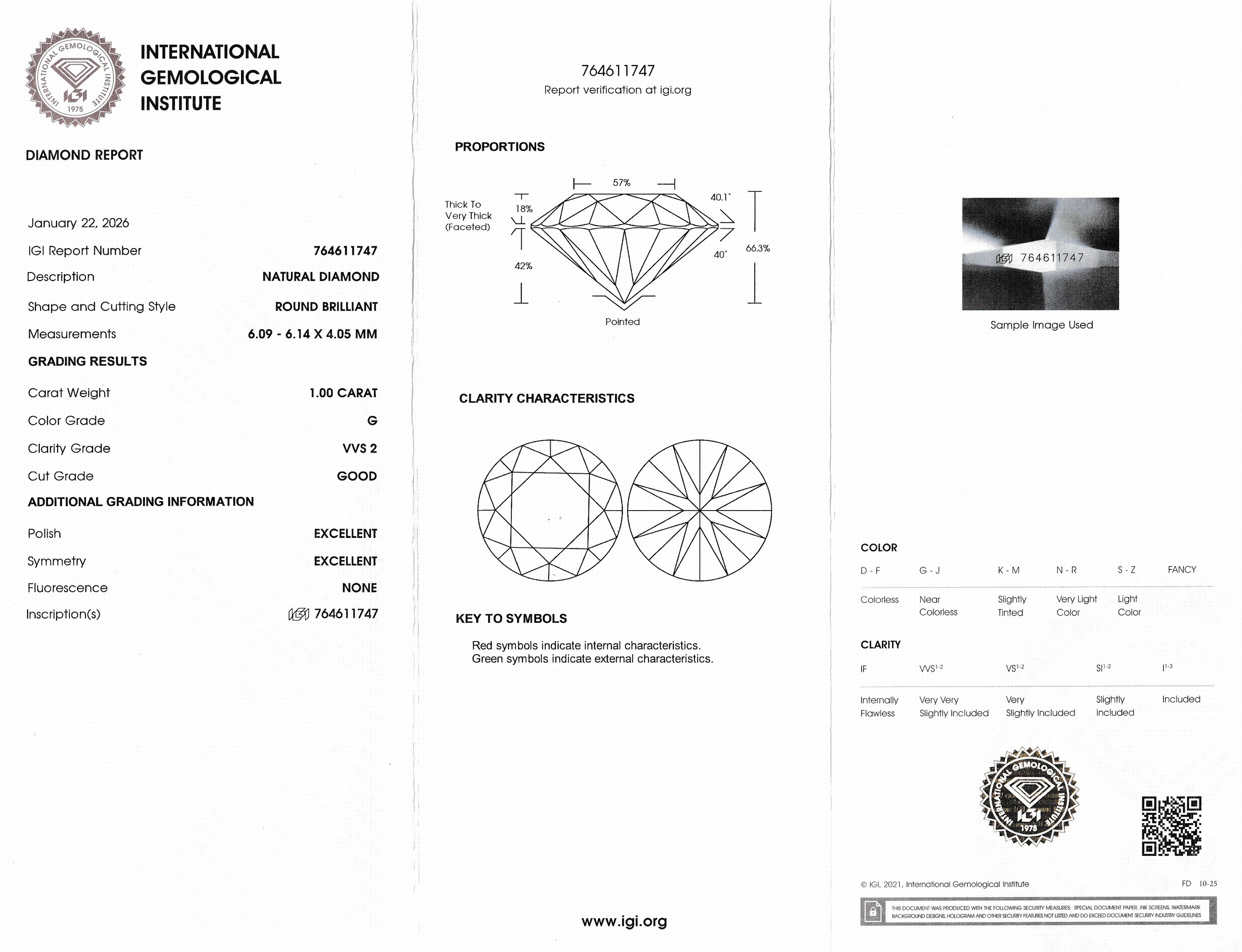 Detail b: Paar 18 kt Gold Brillant-Ohrstecker, WG 750/000, 2 Brillanten zus. ca. 2.0 ct feines Weiß(G)/vvs2, IGI-Expertisen anbei