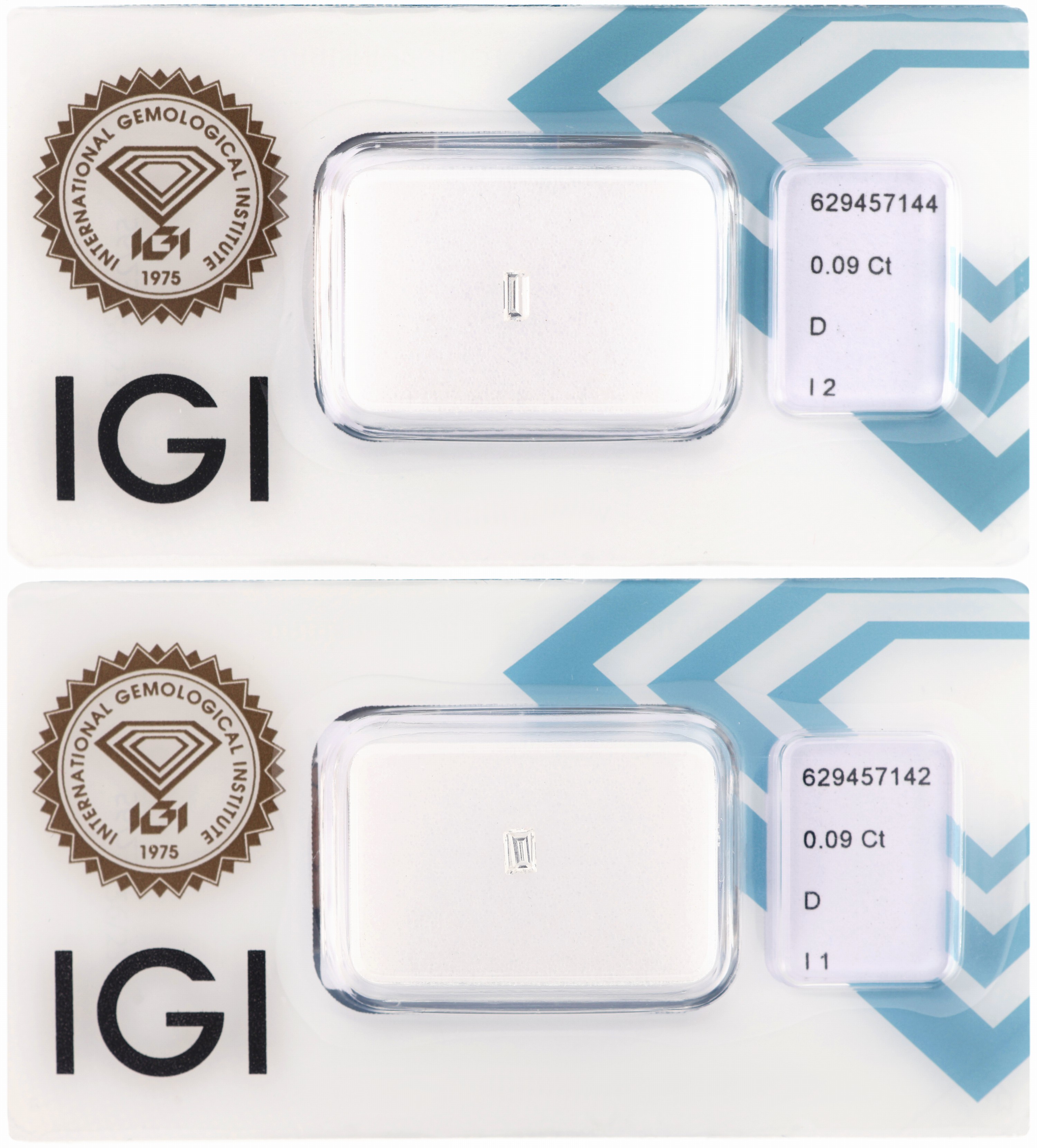 Image 27109170 - Lot 2 lose Diamanten, 1 x 0.09 ct hochfeines Weiß (D)/p1, 1 x 0.09 ct hochfeines Weiß ...
