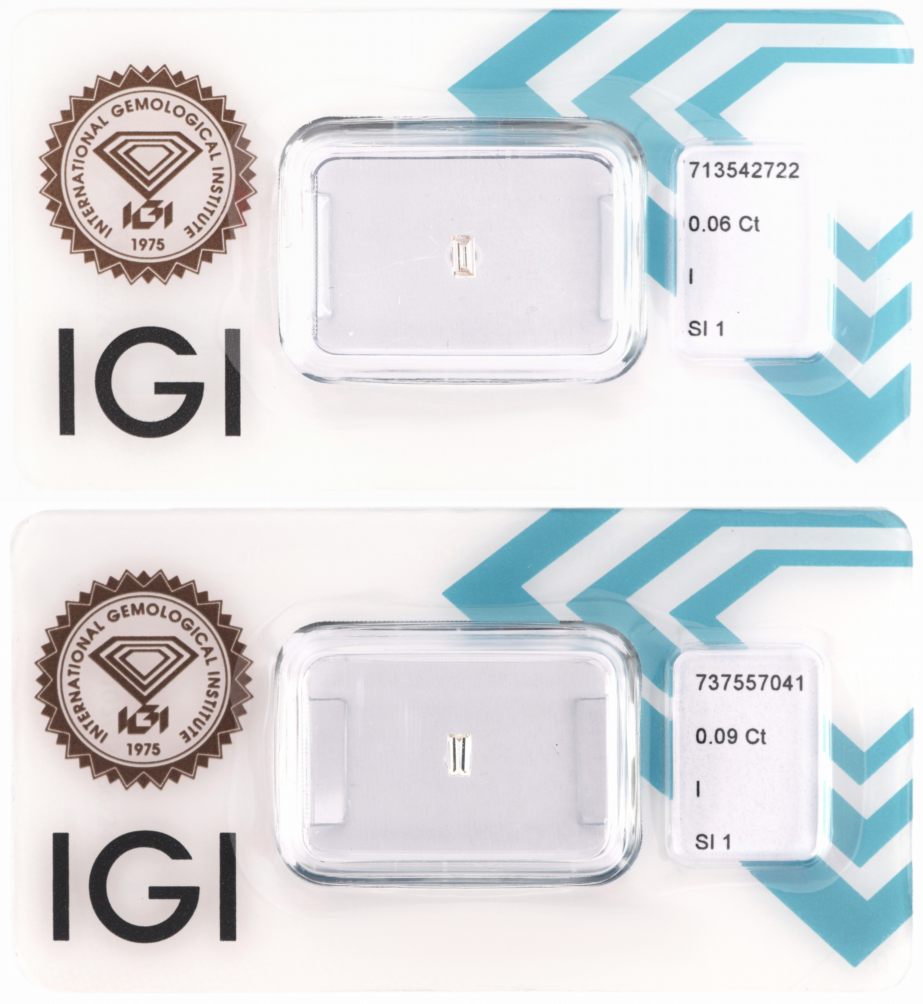 Image 27109172 - Lot 2 lose Diamanten, 1 x 0.06 ct l.get.Weiß (I)/si1, 1 x 0.09 ct l.get.Weiß(I)/si1, ...