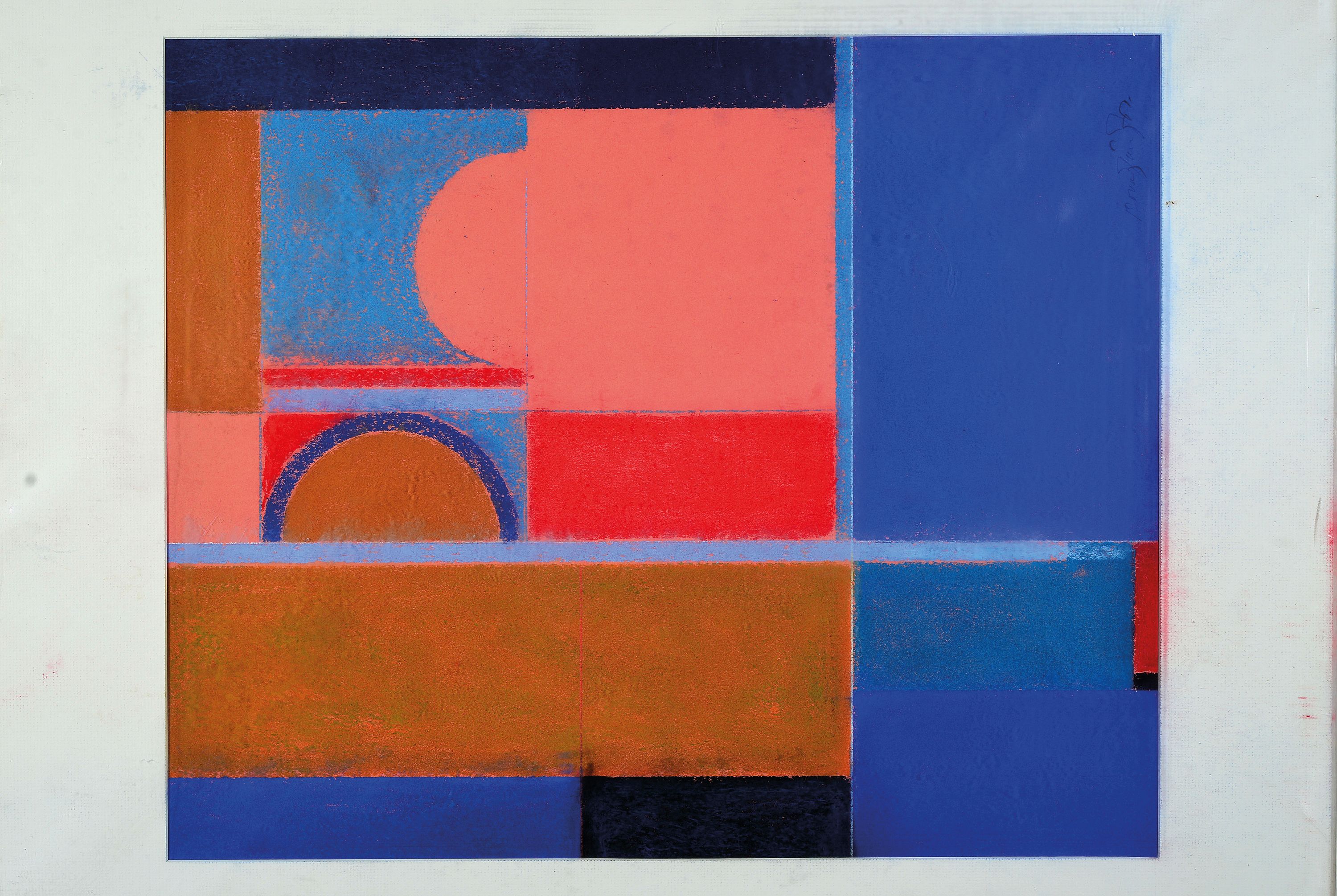 Image 27109187 - Josef Povazan, 1932-1992, Abstrakte Komposition, Pastell auf Papier, rechts unten sign., ...