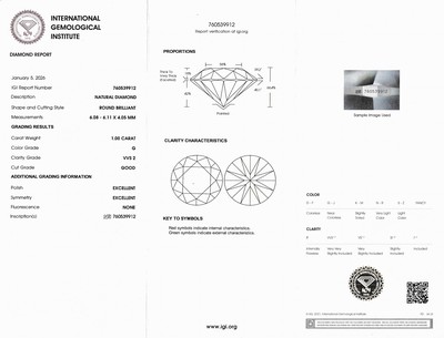 27109159a - Paar 18 kt Gold Brillant-Ohrstecker, WG 750/000, 2 Brillanten zus. ca. 2.0 ct feines ...