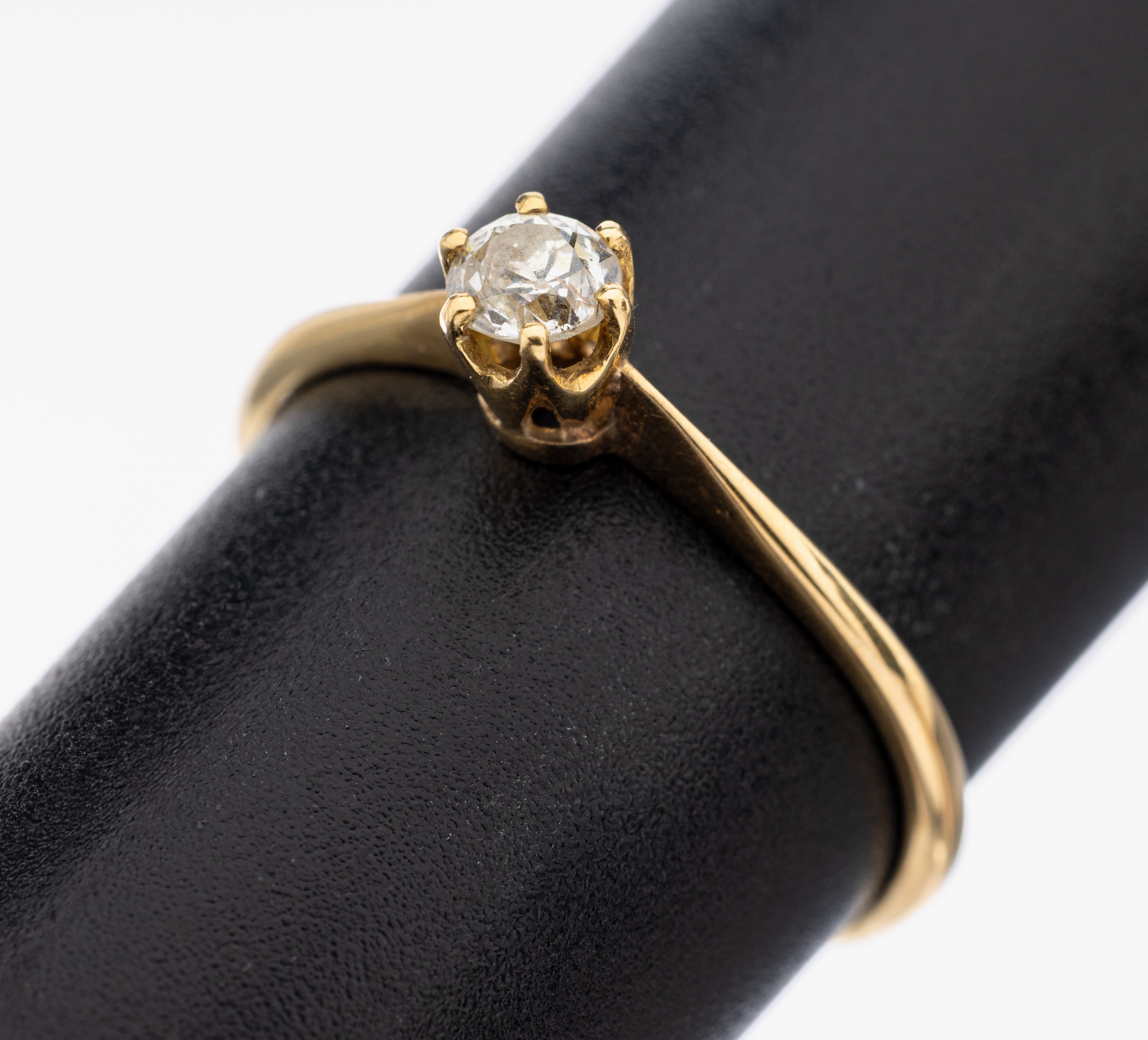 Image 27109208 - 18 kt Gold Brillant-Ring, GG 750/000, Brillant ca. 0.20 ct Weiß/si, RW 60, ca. 1.7 g