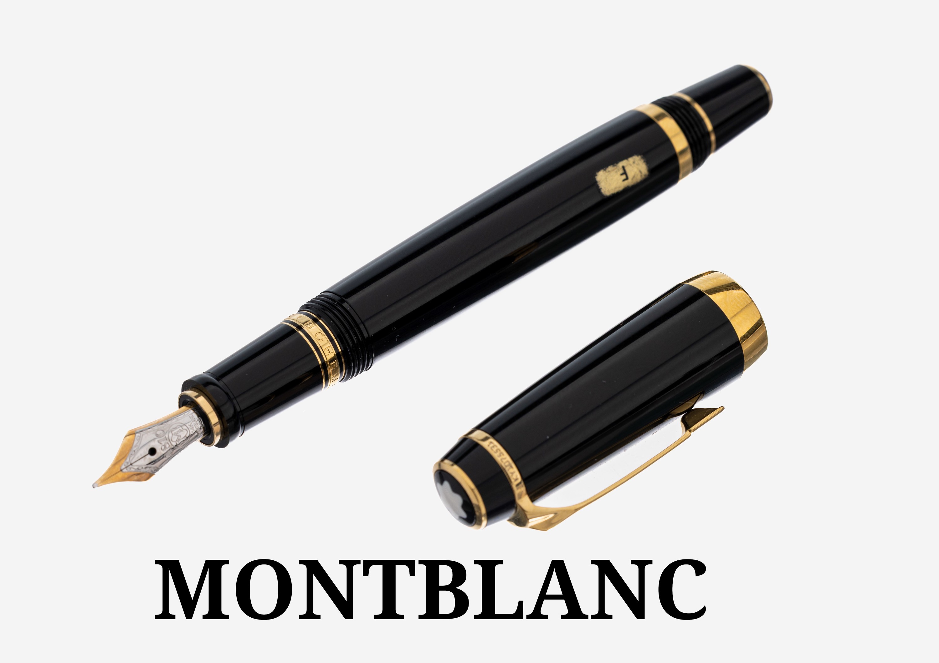 Image 27109230 - MONTBLANC Füllfederhalter, BOHEME, schwarzer Edelharz, Monturen Metall vergoldet,Feder ...
