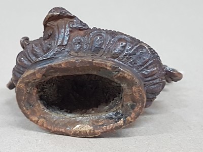 27109206e - Miniaturbuddha, Grüne Tara, Tibet,, wohl um 1900, Bronze, auf Lotusthron sitzend, ...