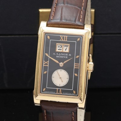 27109218a - A. LANGE & SÖHNE feine Herrenarmbanduhr Cabaret Referenz 107.031 in RoseG 750/000, ...