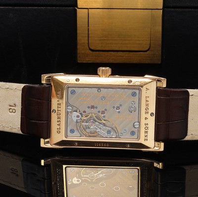 27109218e - A. LANGE & SÖHNE feine Herrenarmbanduhr Cabaret Referenz 107.031 in RoseG 750/000, ...