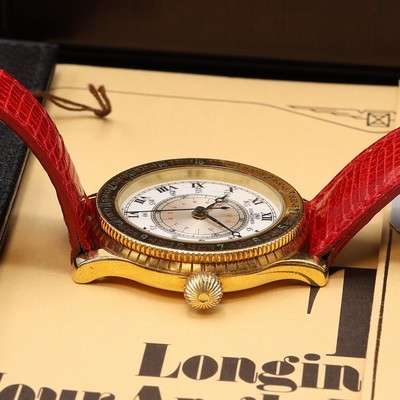 27109221b - LONGINES Stundenwinkeluhr ´Hour Angle´ nach Charles A. Lindbergh Referenz 5230-628, ...