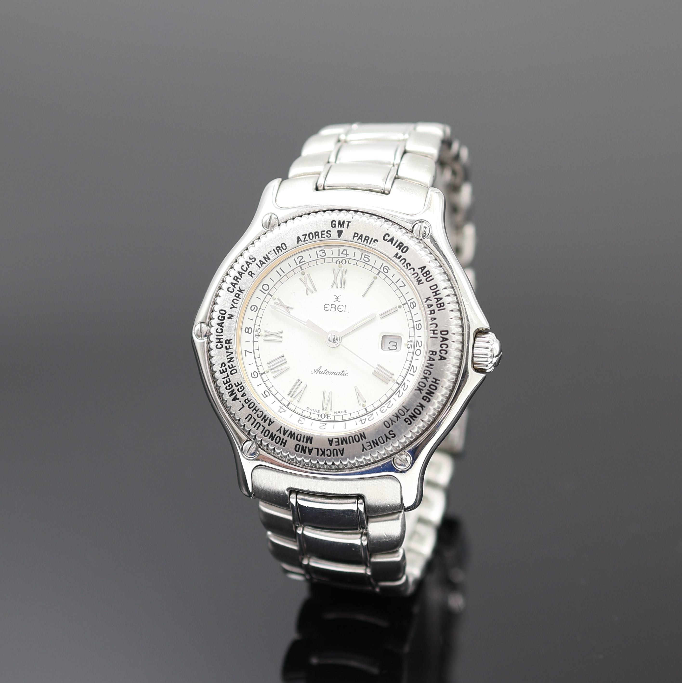 Image 27109338 - EBEL Voyager Herrenarmbanduhr mit Weltanzeige Referenz 9124913, Schweiz um 1995, ...