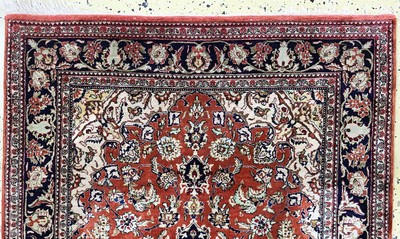 27109343a - Ghom Seide, Persien, Ende 20.Jhd, reine Naturseide, ca. 120 x 77 cm, leicht verfärbt, ...