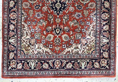 27109343b - Ghom Seide, Persien, Ende 20.Jhd, reine Naturseide, ca. 120 x 77 cm, leicht verfärbt, ...