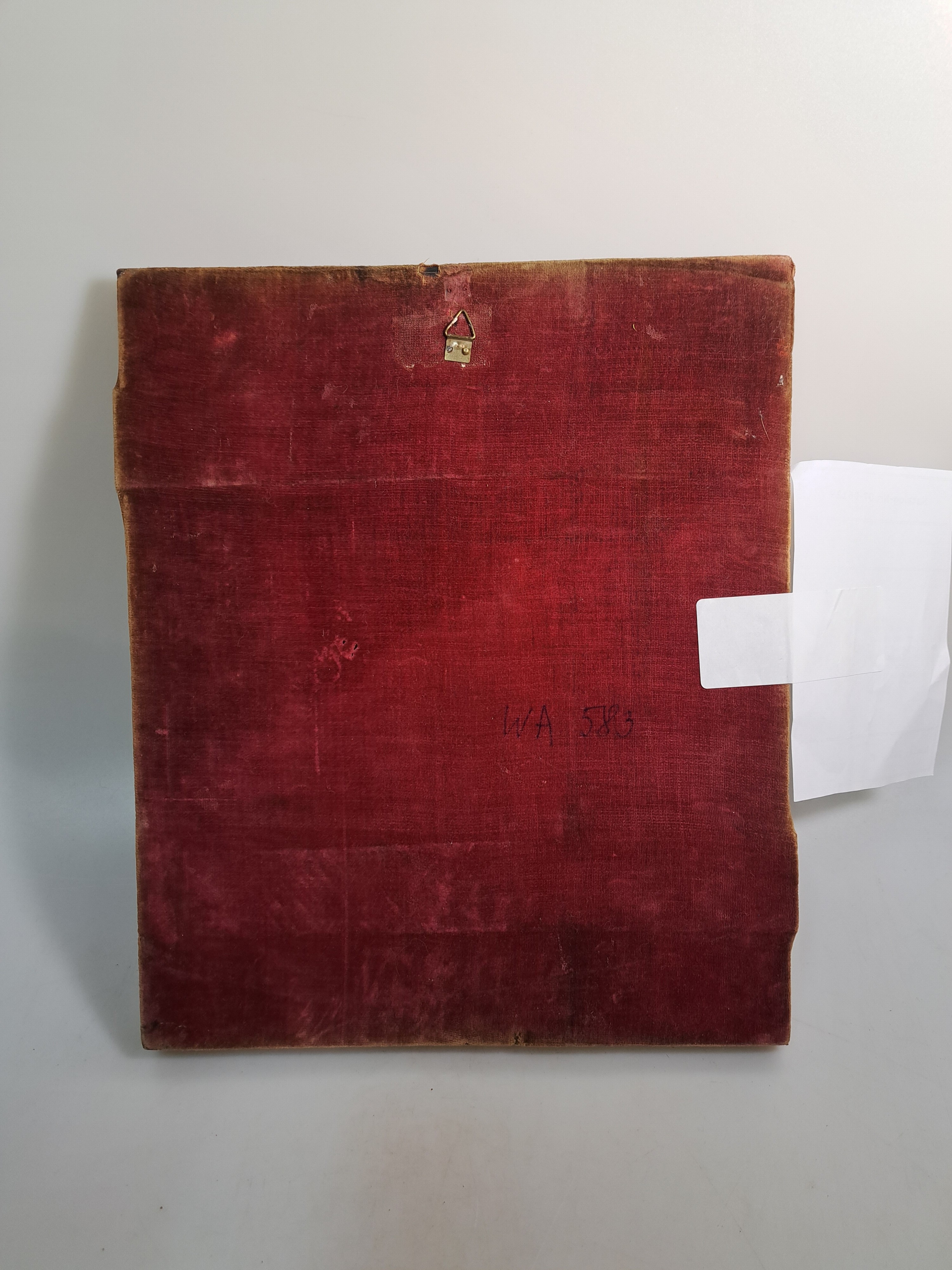 Detail a: Ikone, Russland, um 1900, Tempera auf Holz, reich geprägtes Messingoklad mit Applikationen in buntem Cloisonné-Email, ca. 31.5x27cm, mitExpertise ...