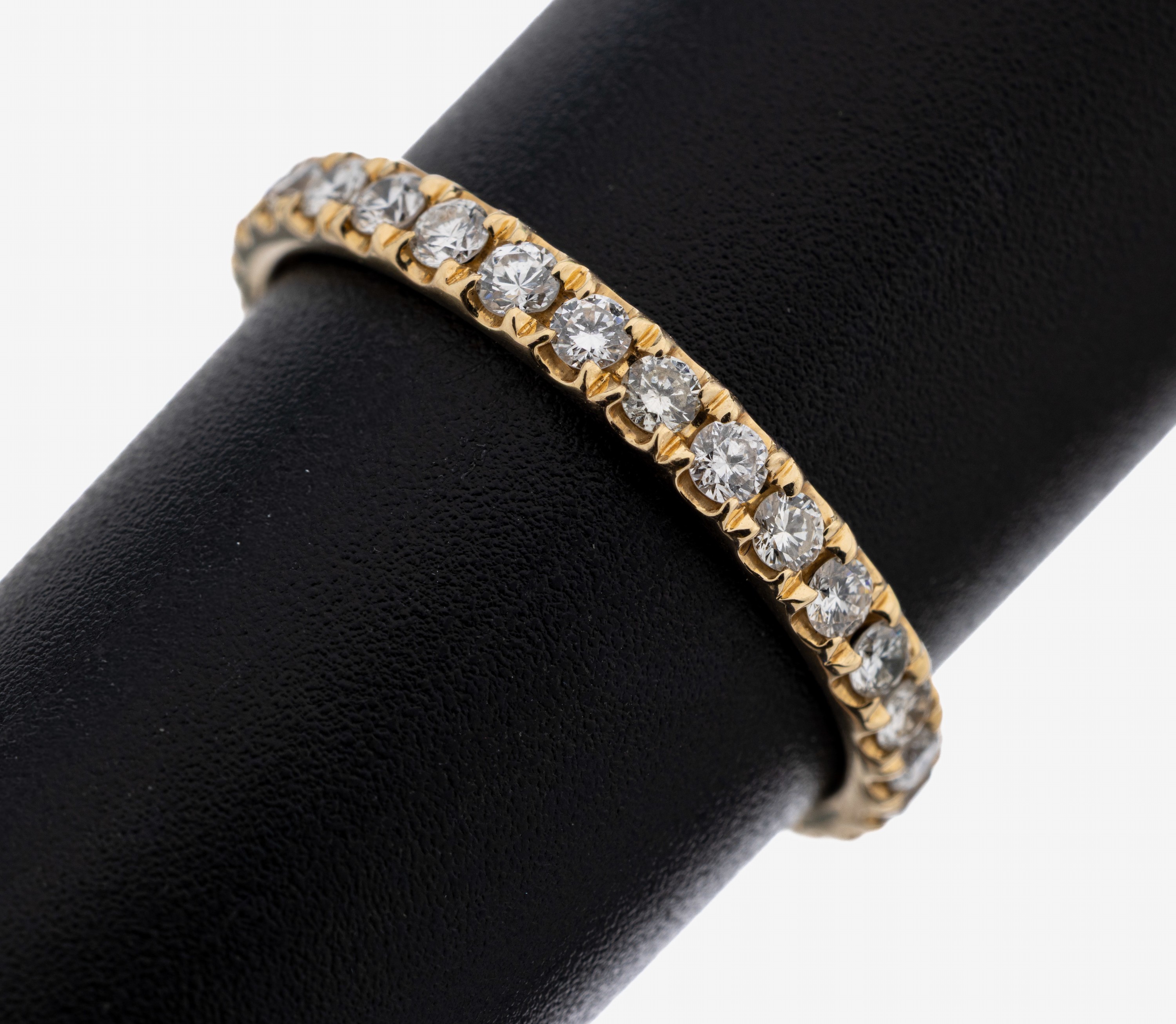 Image 27109665 - 14 kt Gold Brillant-Memoryring, GG 585/000,Brillanten zus. ca. 0.87 ct (grav.) feines ...
