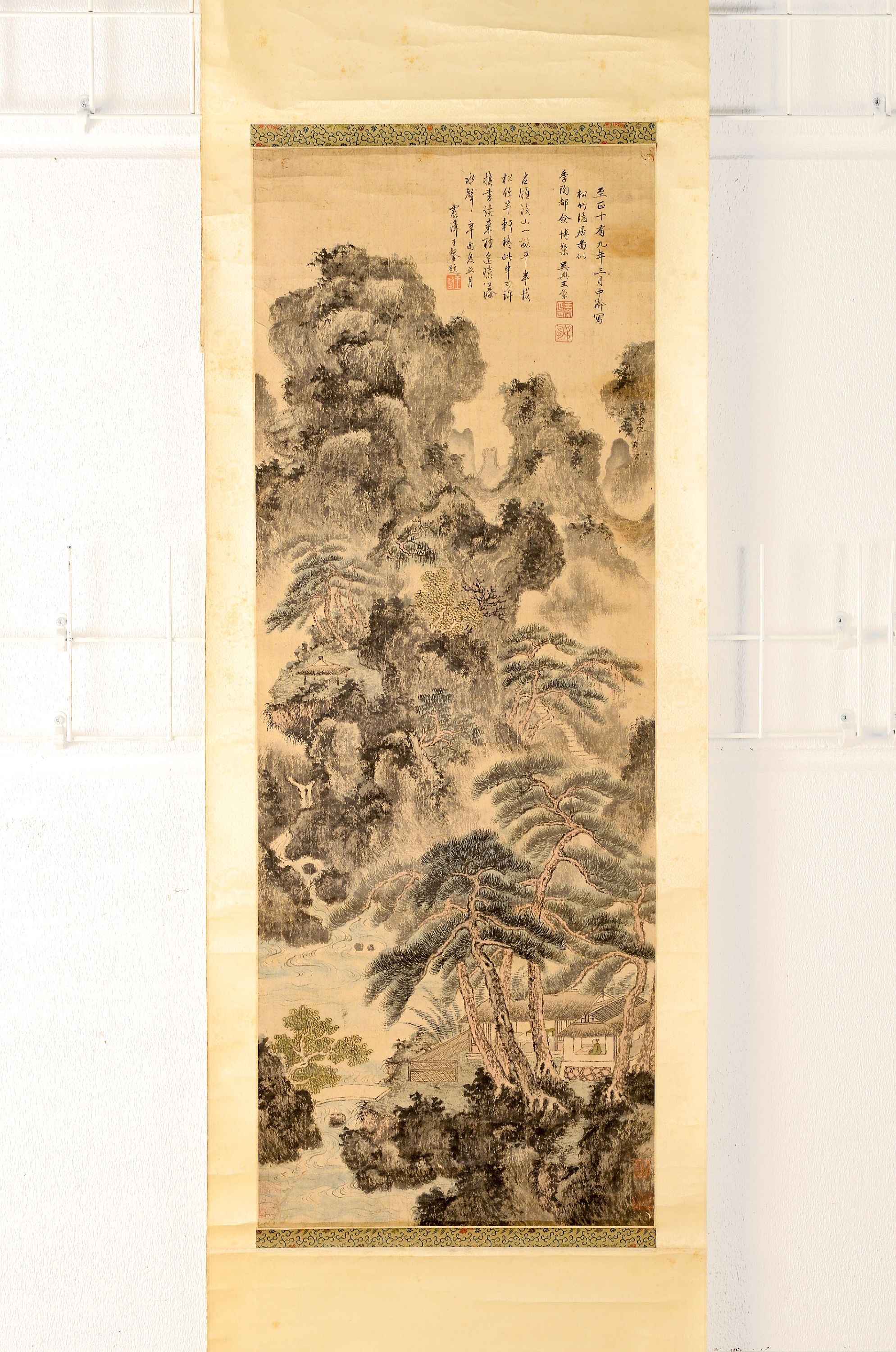 Image 27109680 - Rollbild nach Wang Meng (1308-1385), China, imJahr Jaiyin (wohl 1914), Tusche auf ...