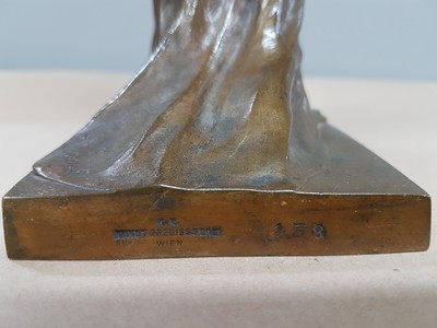 27109646g - Emilio Zago (bzw. Emil/Emile Zago), Bronzeskulptur, Mutter ihre Tochter Huckepack ...