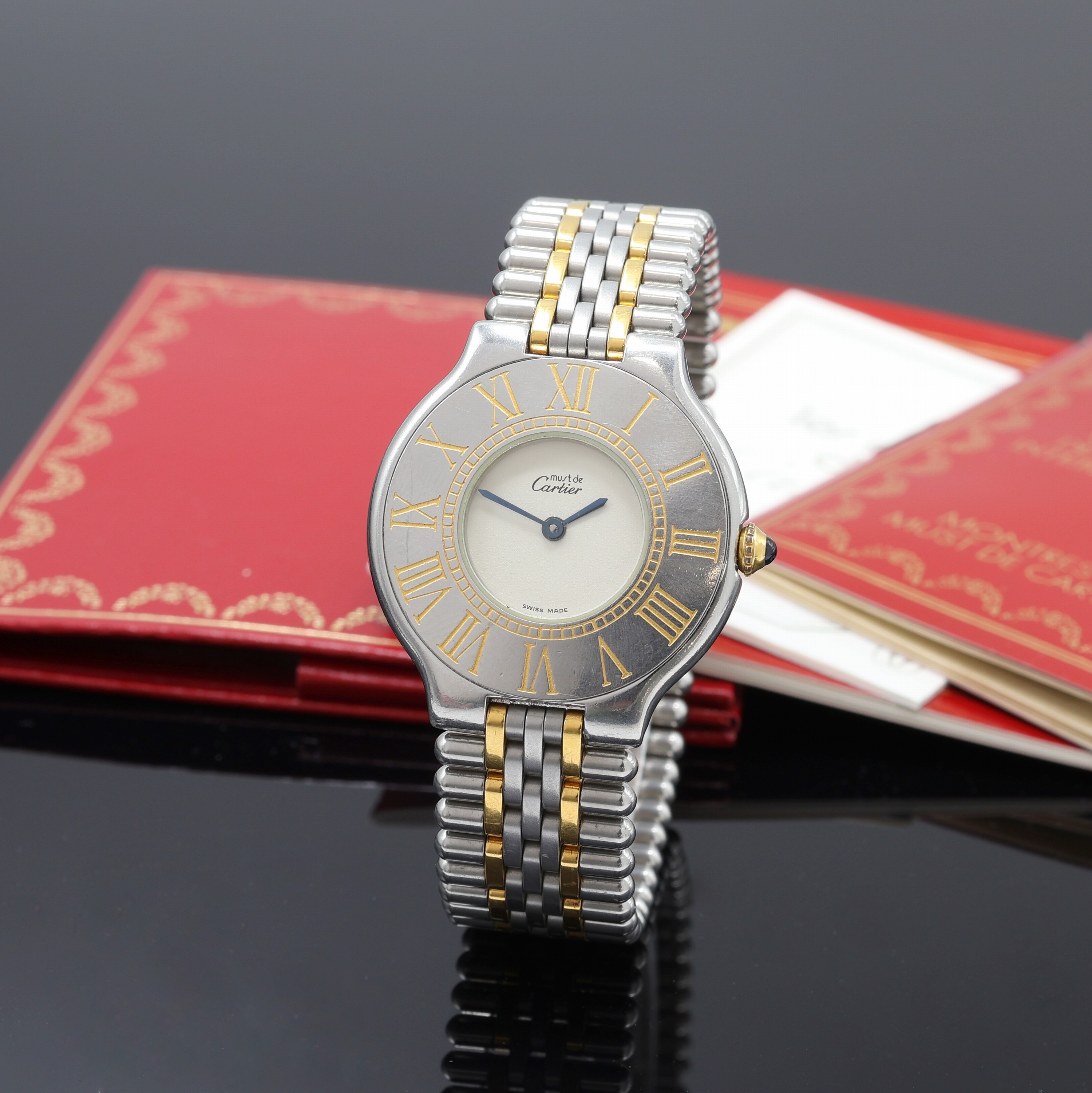 Image 27109709 - CARTIER Linie 21 Damenarmbanduhr Referenz 123 000 P, z. T. verg. 2-tlg. Edelstahlgeh. ...