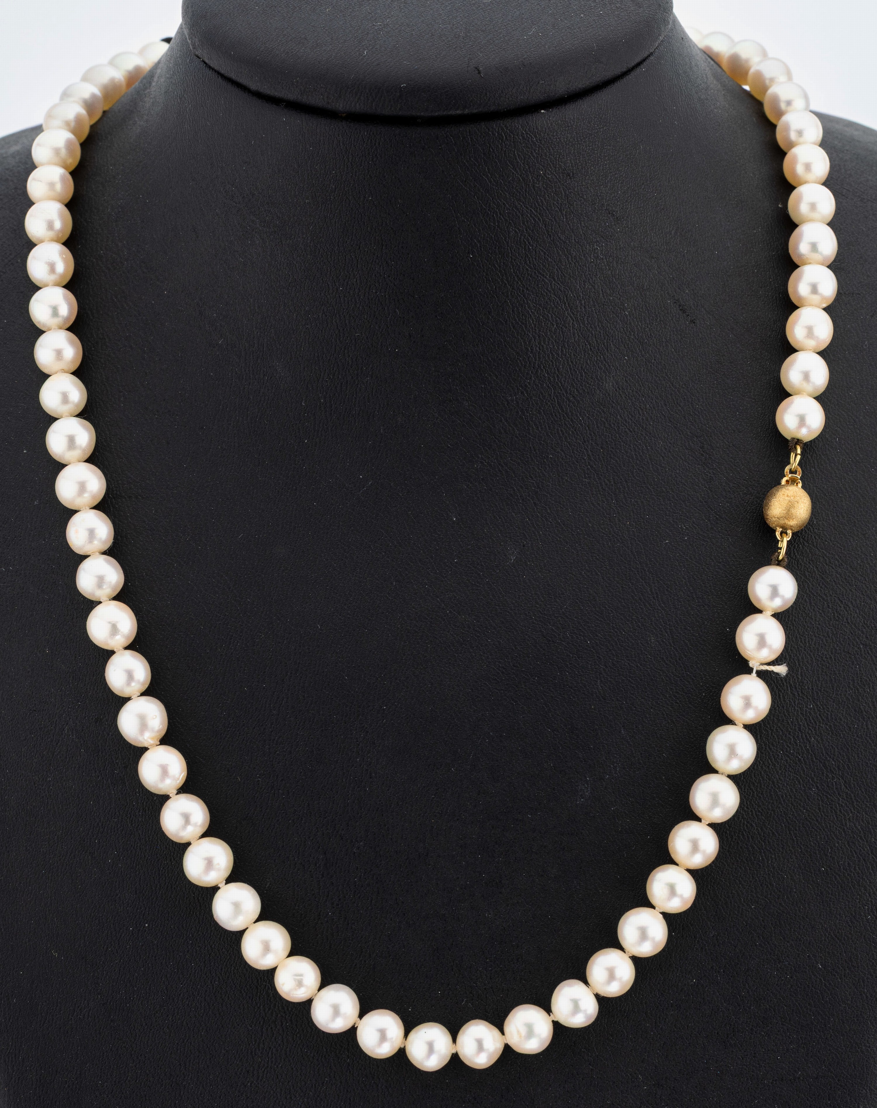 Image 27109742 - Perl-Collier mit 14 kt Gold Schließe, GG 585/000, Akoyazuchtperlen, D. ca. 7-7.2 mm, ...