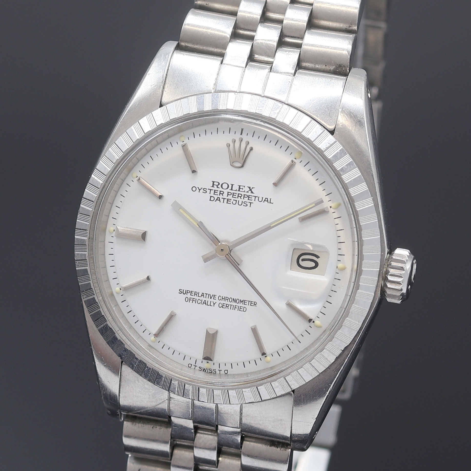 Detail a: ROLEX Oyster Perpetual Datejust Herrenarmbanduhr Referenz 1603, Schweiz um 1973, Automatik, Chronometer der Superlative in Edelstahl inkl. orig. ...