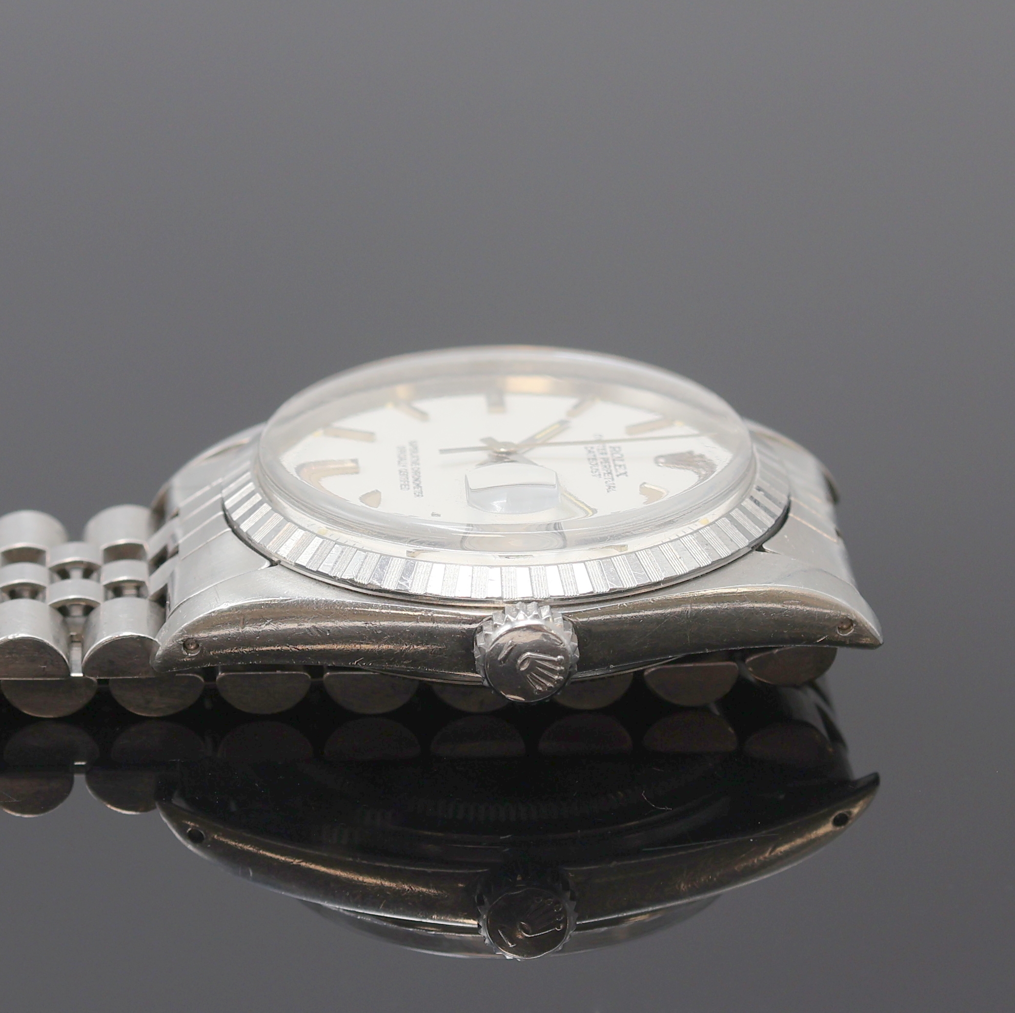 Detail d: ROLEX Oyster Perpetual Datejust Herrenarmbanduhr Referenz 1603, Schweiz um 1973, Automatik, Chronometer der Superlative in Edelstahl inkl. orig. ...
