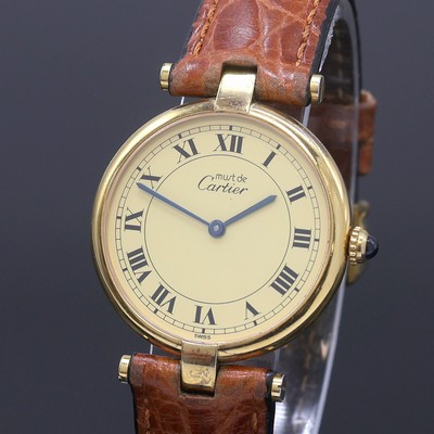 27109746a - CARTIER Damenarmbanduhr Vermeil Referenz 590003, Schweiz um 1995, quarz, verg. ...
