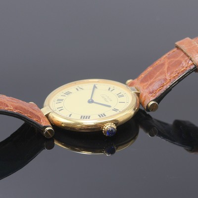 27109746c - CARTIER Damenarmbanduhr Vermeil Referenz 590003, Schweiz um 1995, quarz, verg. ...