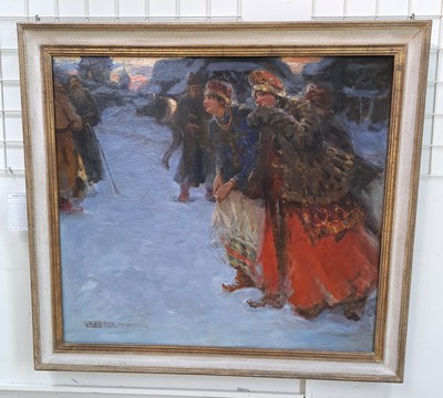 27109881a - Zuschreibung: Abram Efimovich Archipov, 1862-1930 Moskau, Paar ausgelassene Frauen in ...