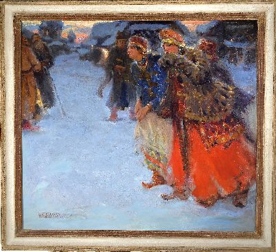 27109881k - Zuschreibung: Abram Efimovich Archipov, 1862-1930 Moskau, Paar ausgelassene Frauen in ...