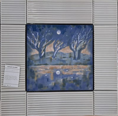 27109892a - Porzellanmalerei von Heinz Werner, (1928-2019), Meissen, datiert 1981, Landschaft mit ...