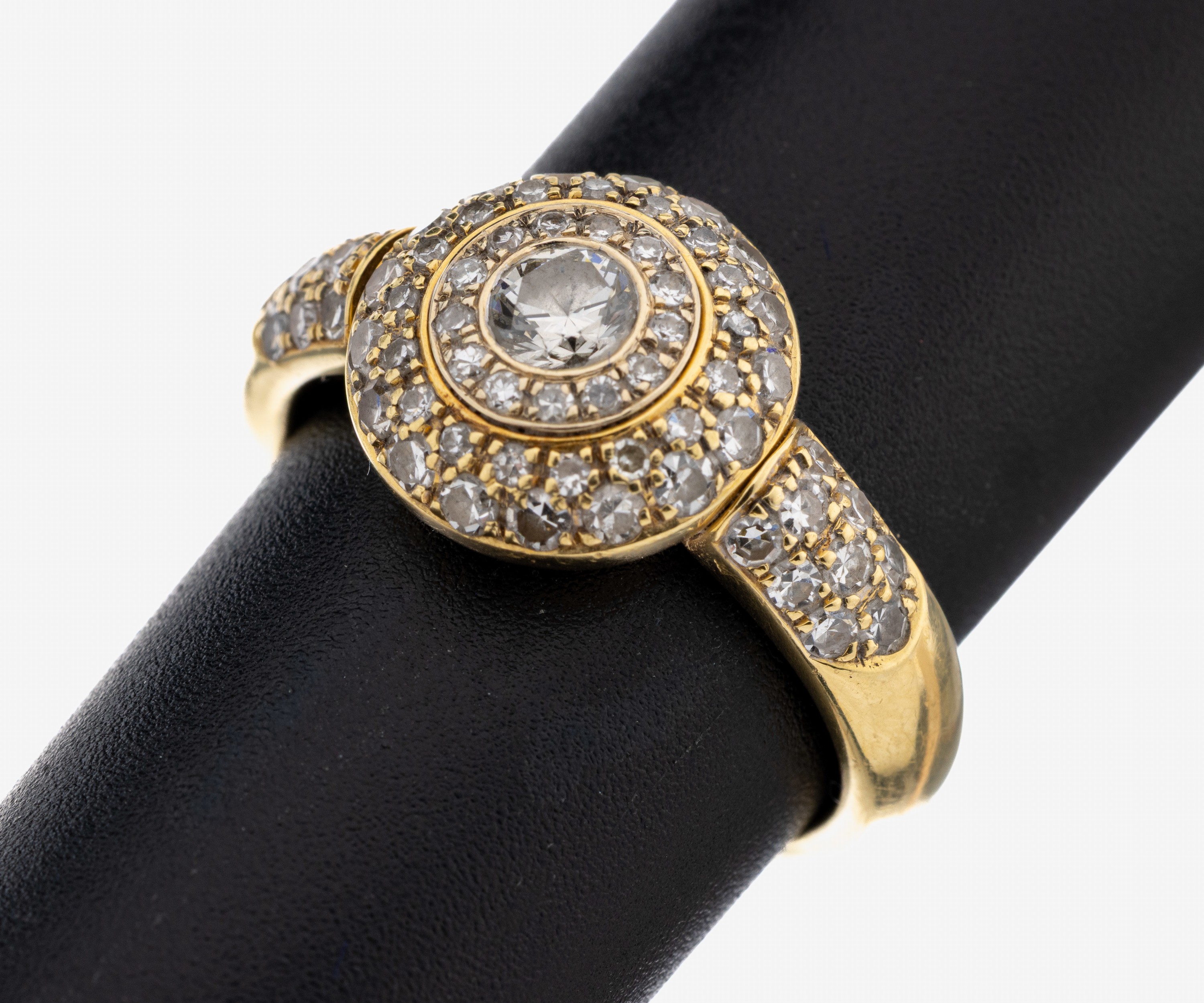 Image 27109911 - 18 kt Gold Diamant-Ring, GG 750/000, mittigBrillant ca. 0.25 ct Weiß/vs, 65 ...