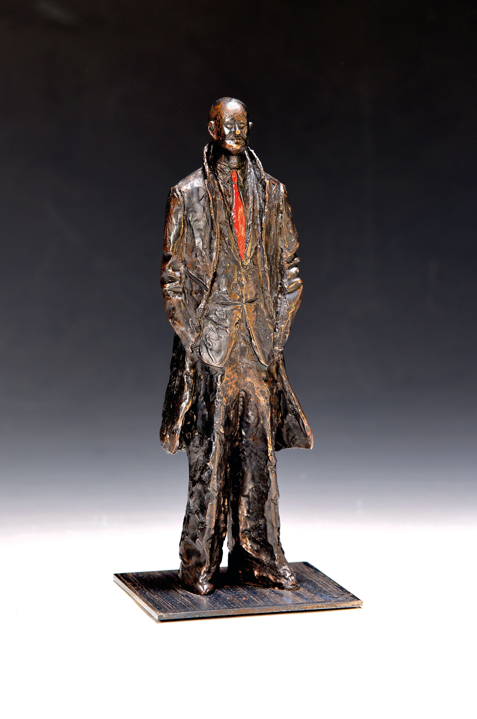 Image 27109985 - Guido Messer, geb. 1941 Bueno Aires, Bronzeplastik, ´Fremdling´, 1983, Ed. 13/18, auf ...