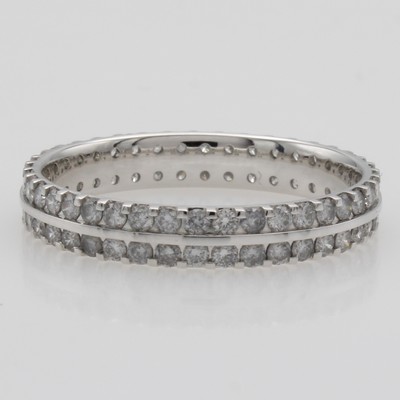 Image Ring mit Brillanten, WG 585/000, rundum 2-reih. bes. m. Brill. zus. ca. 1.0 ct Weiß/si, ...