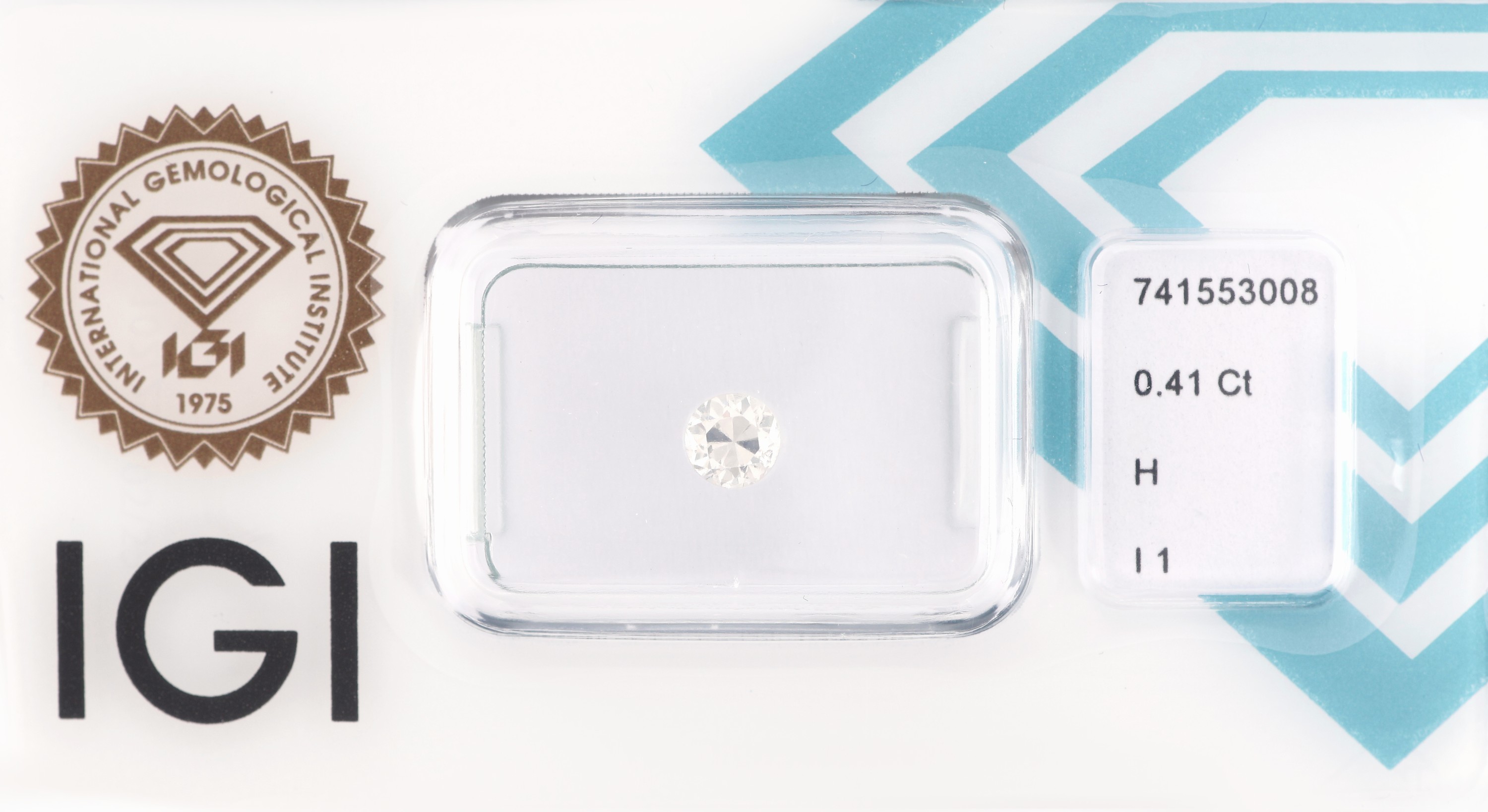 Image 27110056 - Loser Brillant, 0.41 ct Weiß(H)/p1, eingeschweißt, IGI-Expertise anbei Schätzpreis: ...