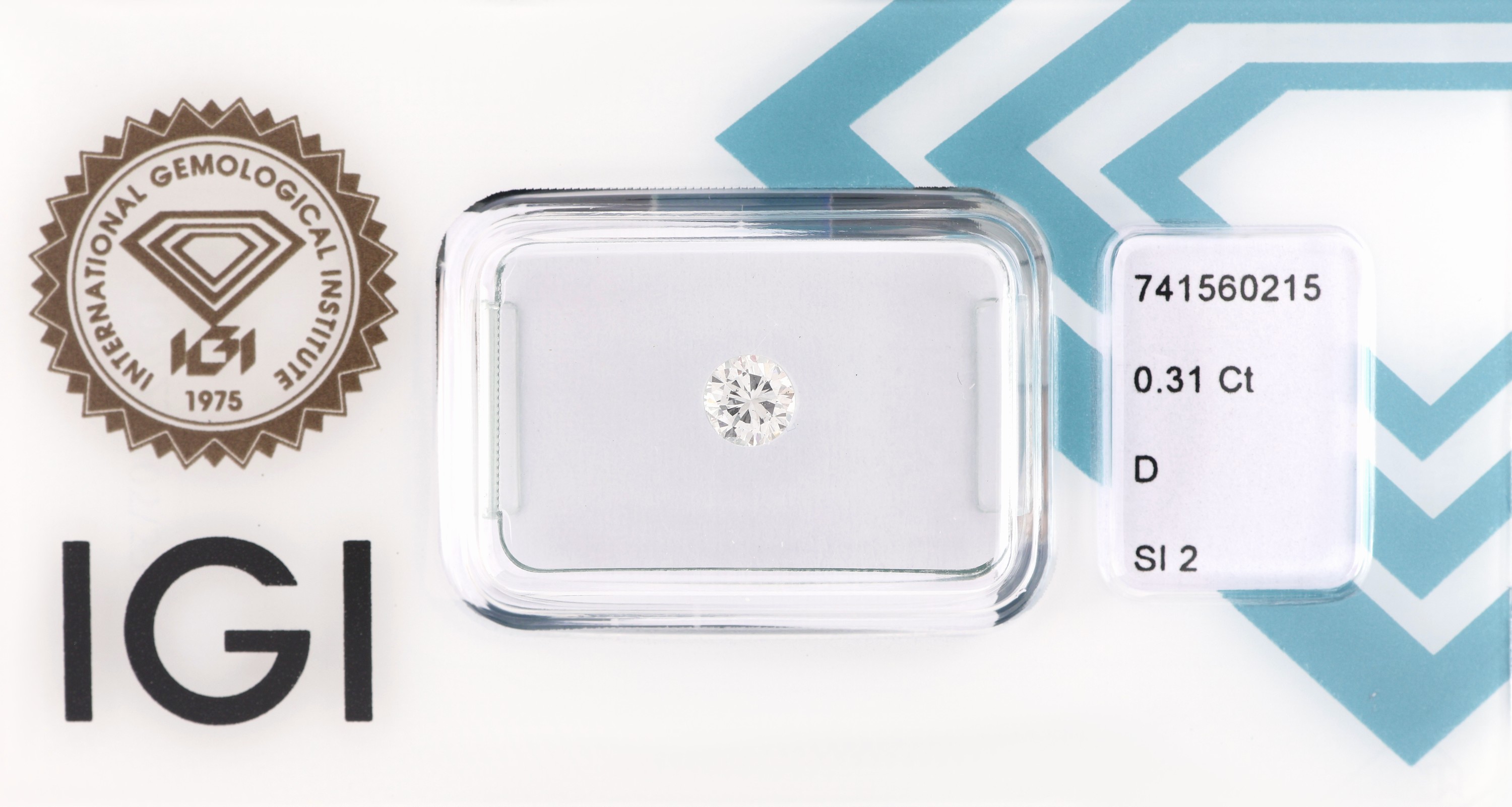 Image 27110059 - Loser Brillant, 0.31 ct hochfeines Weiß (D)/si2, eingeschweißt, IGI-Expertise anbei ...