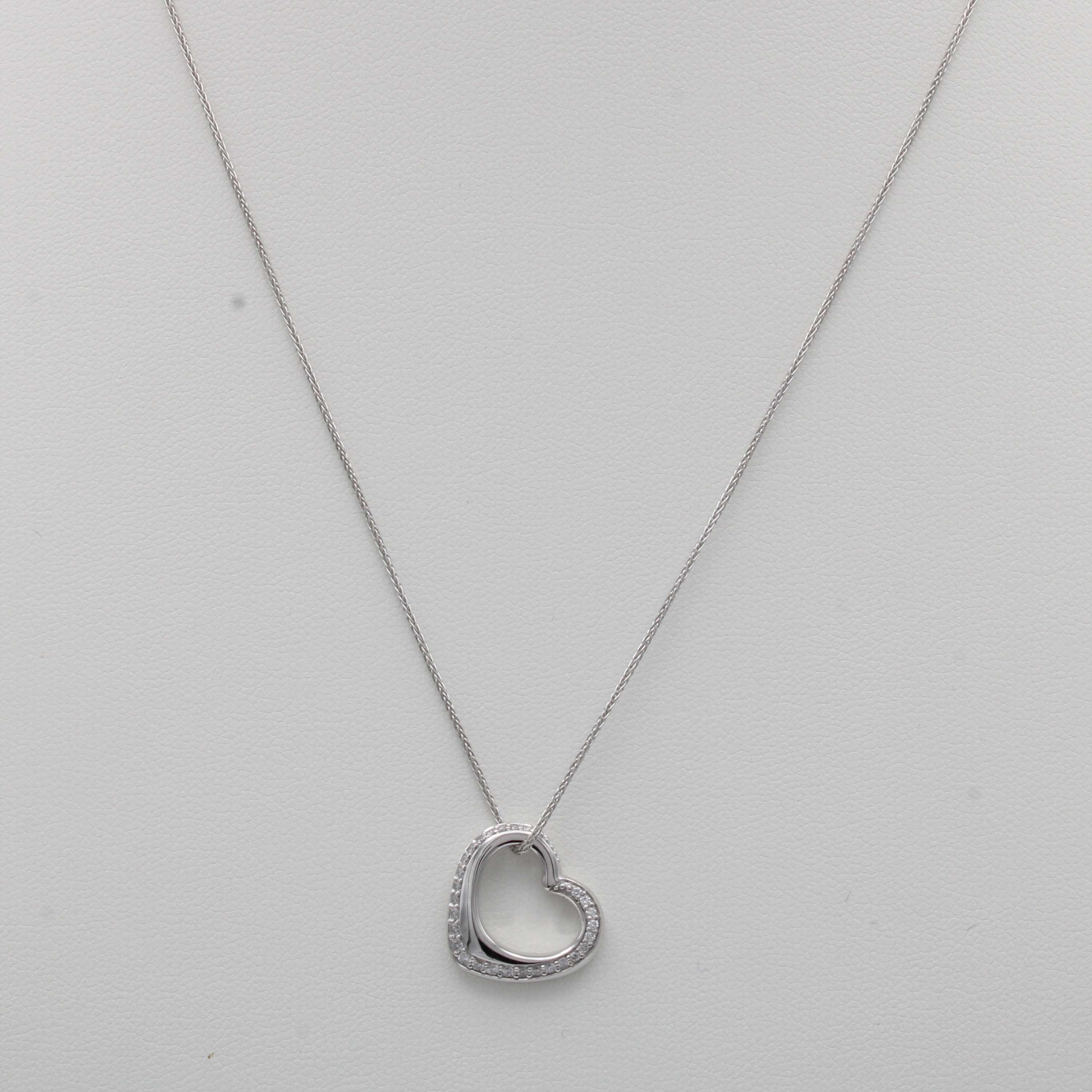 Image 27110170 - Herzanhänger mit Brillanten an Kette, WG 585/000, Brill. zus. ca. 0.20 ct Weiß/si, L. ...