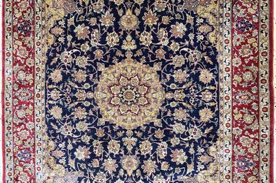 27110175b - Hereke Seide Sehr fein, Türkei, signiert, Mitte 20.Jhd, reine Naturseide, ca. 143 x ...