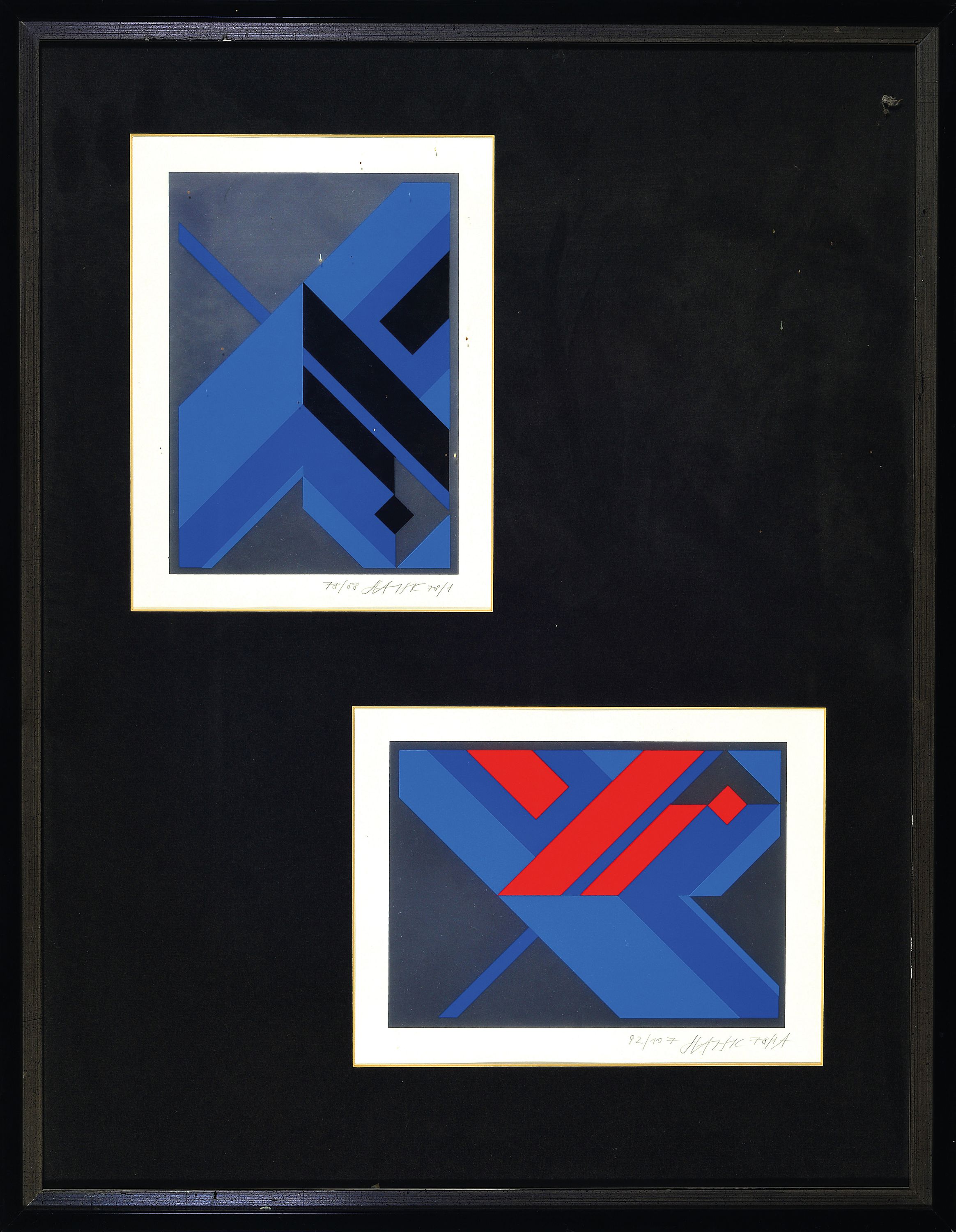 Image 27110240 - Otto Herbert Hajek, 1927-2005, 2 Farbserigraphien, beide handsign. und dat. 78/1 bzw. ...