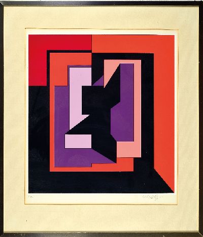 Image Victor Vasarely, 1906-1997, color lithograph, hand signed. and number. 26/150, approx. ...