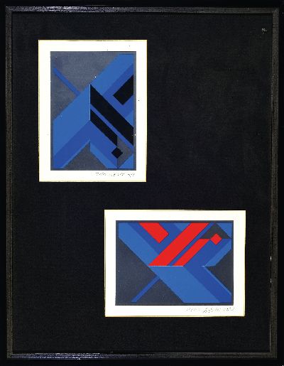 Image Otto Herbert Hajek, 1927-2005, 2 color screenprints, both hand signed. and dated 78/1or ...