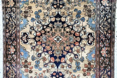 27110309b - Antiker Farahan, Persien, um 1900, Wolle auf Baumwolle, ca. 200 x 122 cm, EHZ: 2(Zwei ...