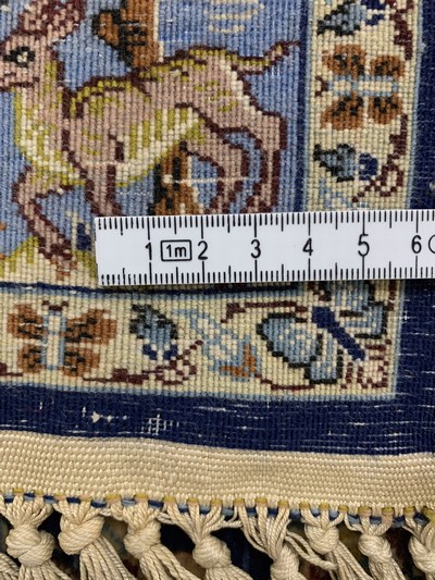 27110311e - Esfahan fein, Persien, Mitte 20.Jhd., Korkwolle auf Seide, ca. 121 x 84 cm, EHZ: 1-2 ...