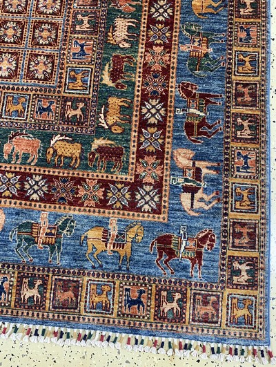 27110440a - Sigler, Pakistan, Ende 20.Jhd, Wolle auf Baumwolle, ca. 310 x 208 cm, EHZ: 1-2 ...
