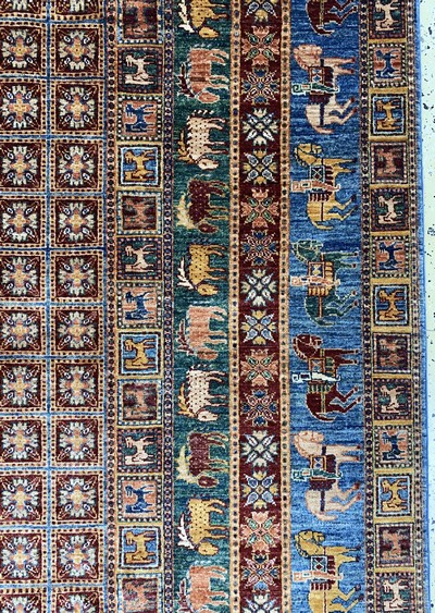 27110440d - Sigler, Pakistan, Ende 20.Jhd, Wolle auf Baumwolle, ca. 310 x 208 cm, EHZ: 1-2 ...