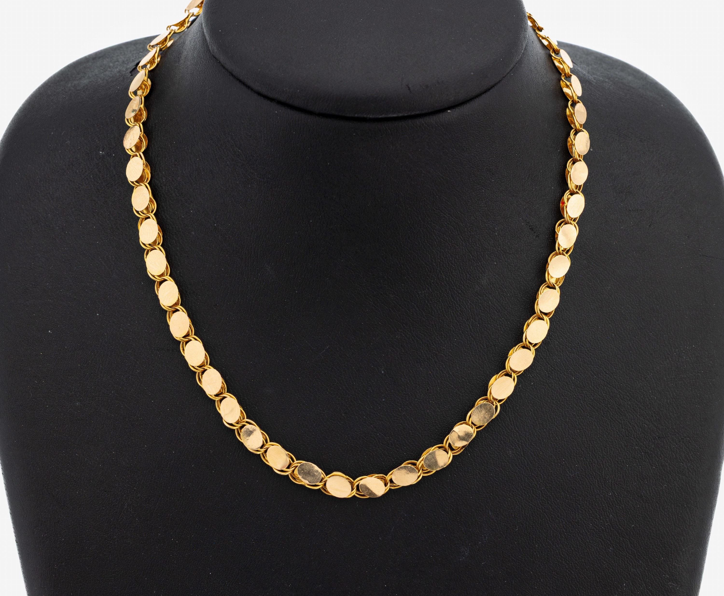 Image 27110905 - 18 kt Gold Collier, GG 750/000, wohl Orient, L. ca. 60 cm, Klappschließe, ca. 12.9 g