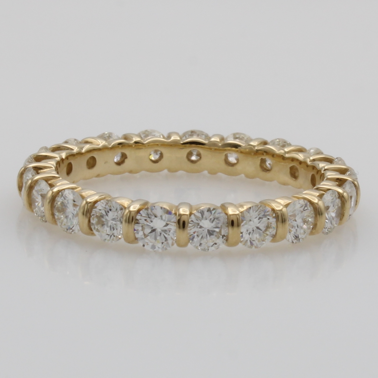 Image 27110938 - Memoryring mit Brillanten, GG 585/000, 21 Brill. zus. ca. 2.0 ct get.Weiß/lupenrein, RW ...
