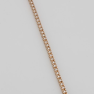 Image Rivierarmband mit Brillanten, RG 585/000, 62 Brill. in Krappenfassung zus. ca. 1.25 ct ...