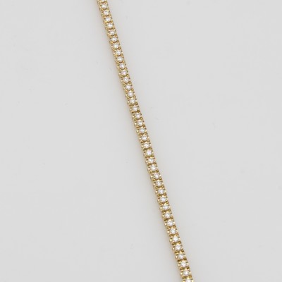 Image Rivierarmband mit Brillanten, GG 585/000, 81 Brill. in Krappenfassungen zus. ca. 1.50 ...