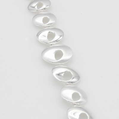 Image Armband, 925er Silber z.T. matt., runde Glieder, Karabinerschl., L. ca. 19 - 21 cm