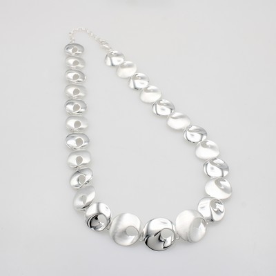 Image Collier, 925er Silber z.T. matt., runde Glieder, Karabinerschl., L. ca. 40 - 45 cm
