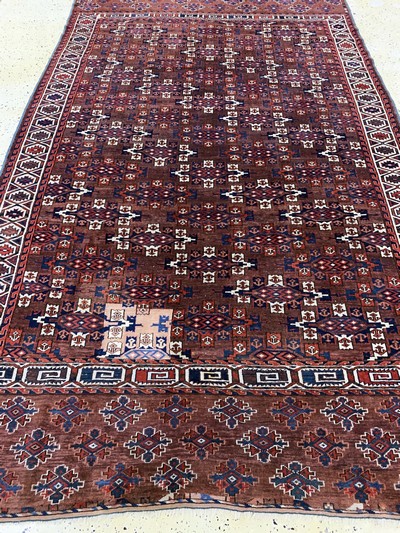 27111040g - Yomud´Hauptteppich´antik, Turkmenistan, 19.Jhd, Wolle auf Wolle, ca. 294 x 172 cm, EHZ: ...