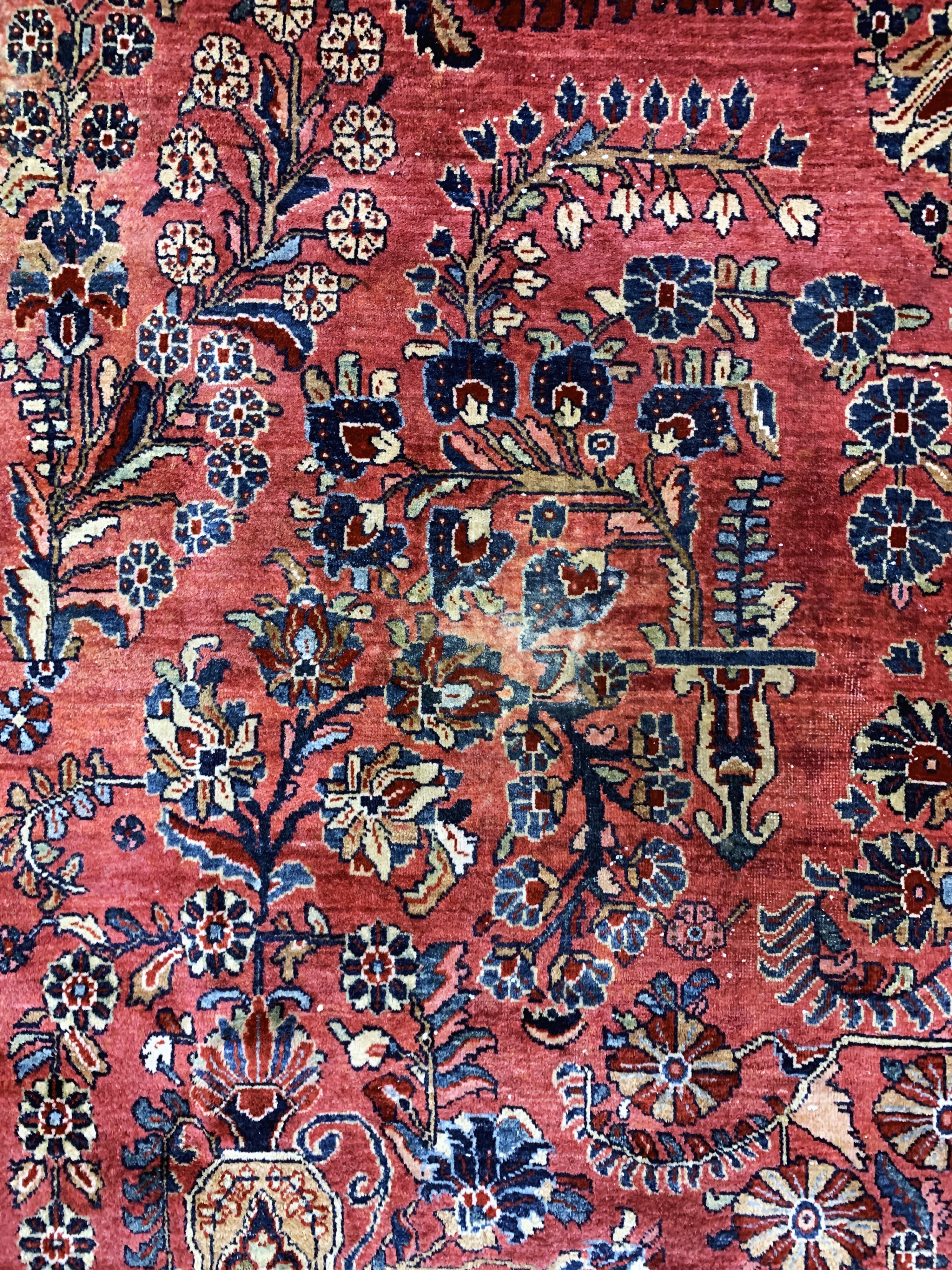 Detail c: US Re-Import Sarogh, Persien, Anfang 20.Jhd., Wolle auf Baumwolle, ca. 355 x 270 cm, EHZ: 2-3, Flecken
